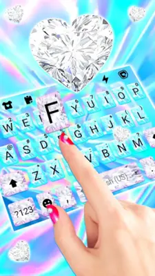 Diamond Laser Keyboard Backgro android App screenshot 3